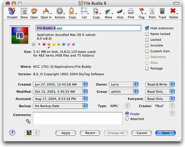 Info window